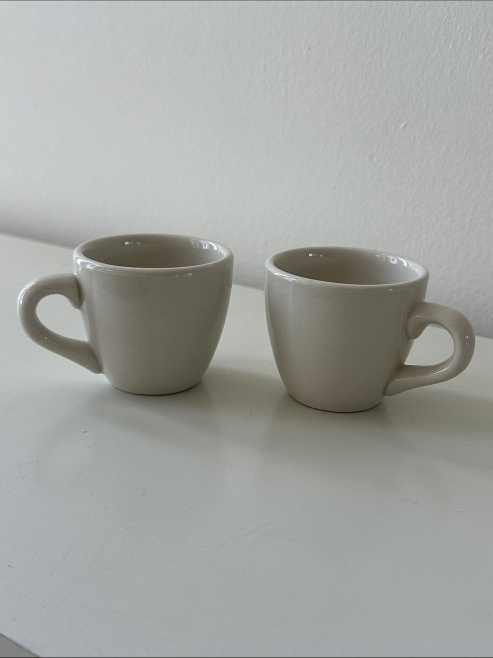 Neutral Ceramic Espresso Cups - Set of 2
